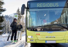 Ski touring with public transport