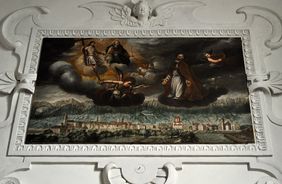 Primo dipinto della Nordkette nella Chiesa dei Gesuiti
