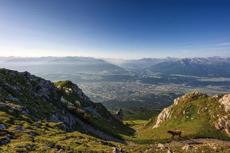 Nordkette mit Blick auf Innsbruck